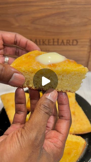 Mike Harden 🔸 #LetsVibe In The Kitchen! on Instagram: "🫶🏾 Comment LOVE and I’ll send you the link for 60% off my soulful holiday eCookbook digital download when you order now just in time for Thanksgiving! 🦃

What’s the best piece of cornbread you’ve ever had? 

My best ever cornbread story comes from my Grandma, Nanny. She always made hers from scratch in a hot pan with oil to give it that crispy edge & still stay soft ’n moist in the middle. 💜🕊️

Whenever I make cornbread now, I always think of her and remember the steps she taught me to make cornbread just right.

That’s why I’m so happy to share my classic Buttermilk Cornbread recipe with you in my first cookbook, And Just Like That… Soulful Holiday Recipes Made Easy! 🫶🏾

🔗 Tap the link in my bio to order your copy today! 

✅ Cornbread Recipe Videos, Best Ever Cornbread, Buttermilk Cornbread Recipe, Thanksgiving Corn Bread, How To Make Cornbread, Homemade Sour Cream, Bread Display, Moist Cornbread, Buttermilk Cornbread