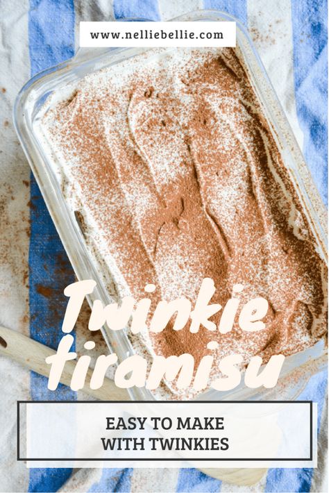 An incredibly easy Tiramisu recipe. A delicious recipe for people who don't have the time to spend making a dessert, but still want to wow the crowd. This recipe uses Twinkies! Easy Tiramisu Cake, Block Party Desserts, Twinkie Desserts, Twinkies Recipe, Twinkie Cake, Tiramisu Cake Recipe, Easy Tiramisu, Easy Tiramisu Recipe, No Bake Recipe