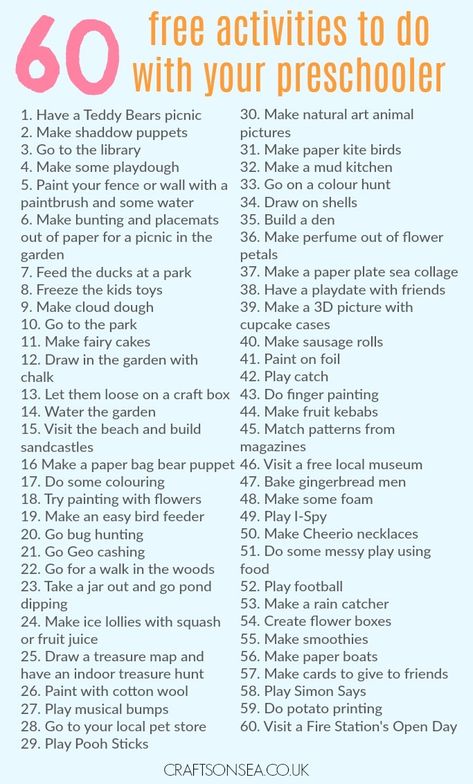 60 Free Activities to do with your Preschooler Easy Kid Activities, Confidence Kids, Smart Parenting, Teddy Bear Picnic, Mud Kitchen, Rainy Day Activities, Free Activities, Indoor Activities, Activities To Do