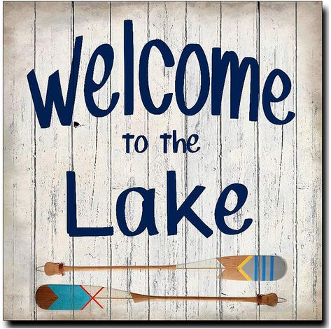 Welcome To The Lake, Boat Oars, Oversize Artwork, Lake House Signs, Lake Decor, Lake Signs, House Signs, Lake Cottage, Rustic Frames