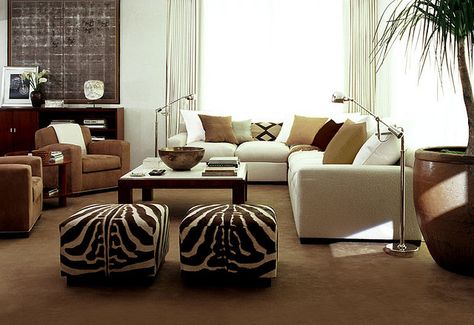 Ralph Lauren Pacific Heights living room by MidCenturyGuyNYC, via Flickr Safari Living Rooms, African Interior Design, African Inspired Decor, African Interior, African Home Decor, African Decor, Style At Home, A Living Room, Living Room Inspiration