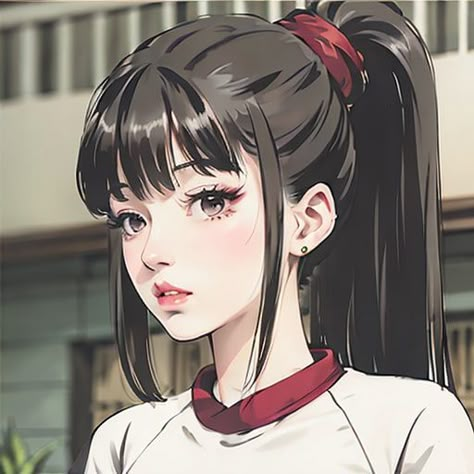 by me !! #animeicons #animedrawing #aesthetic #fashion #icon #pfp Anime Pfp With Bangs, Anime Character With Bangs, Anime Hair Bangs, Anime Fringe, Asian Anime Pfp, Anime Bangs Reference, Classy Character, Bot Pfp, Anime Bangs