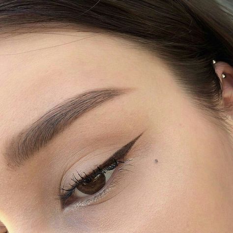 How To Make Straight Brows, Vision Board Eyebrows, Long Straight Eyebrows, Strait Eyebrows, Straight Upward Eyebrows, Perfect Eyebrows Aesthetic, Light Eyebrows Makeup, Thick Straight Eyebrows, Eyebrow Shapes Natural