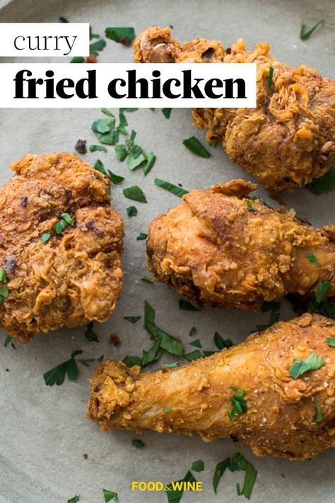 This quick and easy 45-minute curry fried chicken recipe incorporates curry powder, red pepper and cilantro to create the ultimate comfort food meets fall recipe. Whether you’re looking to make this curry recipe for a quick and easy weeknight dinner or pack it for lunch, it’s a great choice for a chicken recipe.#chickenrecipes #curryrecipes #chickencurry #curryfriedchicken #friedchickenrecipes #weeknightdinners Fried Chicken Curry Recipe, Fried Curry Chicken, Curry Chicken Wings, Chicken Curry Recipe Easy, Bariatric Diet, Fried Chicken Recipe, Fried Foods, Southern Fried Chicken, Fried Chicken Wings