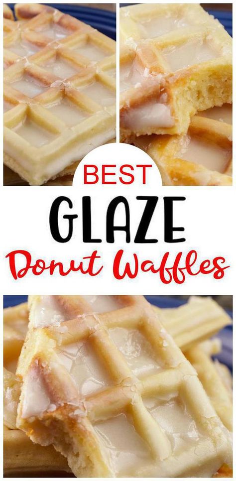 EASY Waffles! Super quick & simple glaze donuts waffles. Tasty & delish glaze donuts waffles w/ icing - frosting. Best breakfast ideas, snacks or desserts. Waffle maker recipe for BEST waffles. Make homemade waffles w/ waffle iron. DIY from scratch waffles. Make glazed doughtnuts waffles that kids & adults love. Check out the best donut waffles today #waffles #breakfast Donut Waffle, Donut Waffles, Waffle Recipe Easy, Mini Waffle Recipe, Easy Waffles, Glaze Donut, Homemade Glaze, Make Waffles, Easy Waffle Recipe