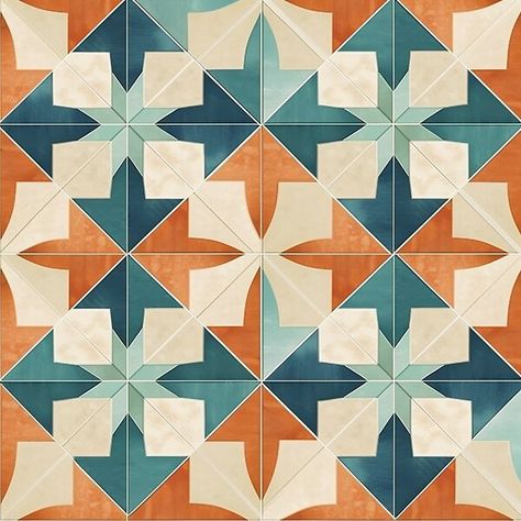 "Marrakesh Blue & Orange Star Moroccan Tile" - A collection that embraces the vibrant spirit of Marrakesh with bold blue and orange star-patterned Moroccan tiles. Moroccan Ceramic Tile, Orange And Blue Tile, Moroccan Tiles Pattern Marrakech Morocco, Moroccan Tiles Texture, Moraccan Tile, Arabic Pattern Design, Moroccan Tile Backsplash, Turquoise Texture, Morocco Tiles