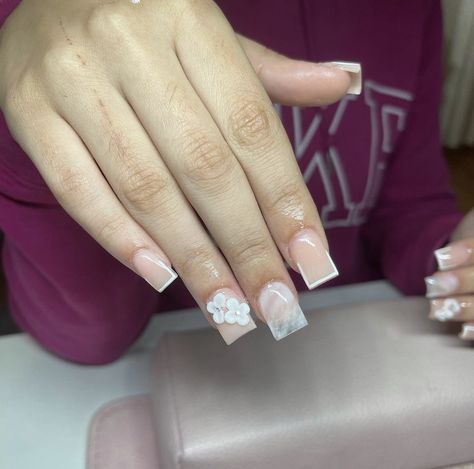 Extra Short Acrylic Nails, Cute Short Square Nails, Colored Acrylic Nails, Girly Acrylic Nails, Cute Acrylic Nail Designs, French Acrylic Nails, Dope Nail Designs, Short Square Acrylic Nails, Exotic Nails