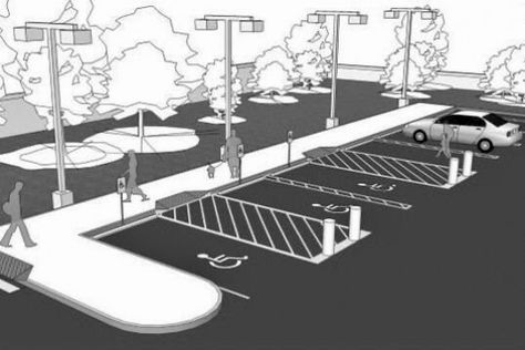 Parking Lot Design, Car Park Design, Parking Plan, Parking Lot Architecture, Terminal Bus, Line Painting, Parking Solutions, Architecture Concept Drawings, Landscape And Urbanism