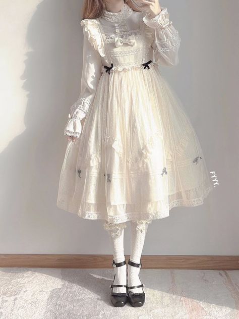 A Letter from Chris Vintage Classic Lolita Jumper Dress Fairytale Prom Dress, Vintage Doll Dress, Womens Trendy Dresses, Classic Lolita, Old Fashion Dresses, Sweet Dress, Lolita Dress, A Letter, Lolita Fashion