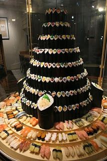 Sushi Tower...WOW Sushi Tower, Sushi Rolls, What You Eat, Food Photography, Rolls, Tower, Cake, Photography