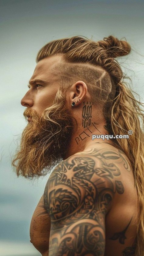 Good Long Hair, Viking Hairstyles Male, Best Body Men, Trendy Long Hairstyles, Viking Haircut, Long Hairstyles For Men, Man Buns, Undercut Long Hair, Face References