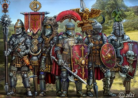 When thinking about American Kingdoms, I ended up wondering what Roman medieval knights would look like. The internet did not disappoint! https://www.deviantart.com/james-olley/art/Roman-legion-Medieval-Knights-896937010 #althistory #history #comic #animatic #art Roman Knight, Medieval Knights, Ancient Warfare, Knight Art, Roman Art, Knight Armor, Medieval Knight, Fantasy Male, Fantasy Armor