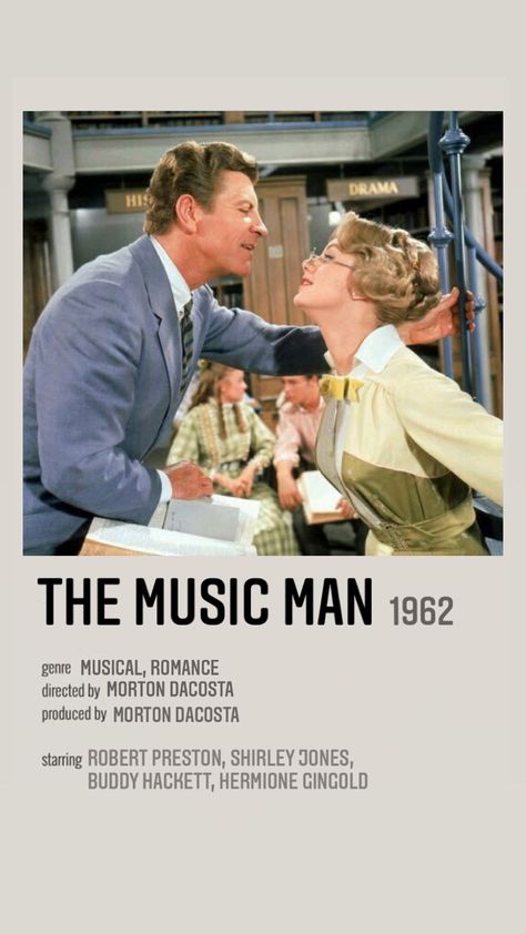 The Music Man Movie, The Music Man Aesthetic, Music Man Musical, Katie Core, Polaroid Movie Poster, Stage Crew, Polaroid Posters, Comfort Movies, Shirley Jones