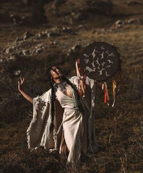 Wild Woman Photography, Female Shaman, Shaman Woman, Spiritual Photos, Nature Witch, Medicine Woman, Women's Circle, Magic Aesthetic, Sacred Feminine