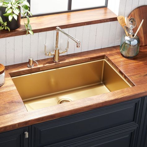 Shop our wide selection of undermount kitchen sinks in many material options. In Stock. Free shipping on orders of $99+. Stainless Steel Undermount Kitchen Sink, Kitchen Sink Design, Gold Kitchen, Single Basin, Sink Design, Undermount Kitchen Sinks, Stainless Steel Kitchen Sink, Undermount Sink, Farmhouse Sink