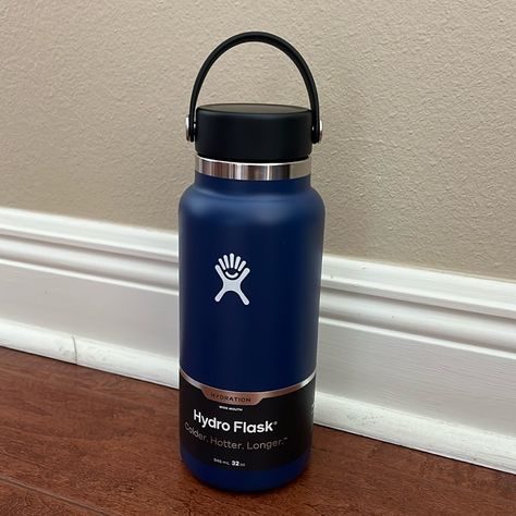 Navy Hydroflask, Blue Hydro Flask, Hydroflask 32 Oz, Hydro Flask Colors, Dark Blue Hydroflask, Hydroflask 32oz, Hydro Flask 32 Oz Black, Cobalt, Shop House