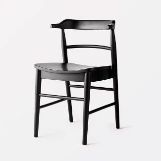 Threshold designed with Studio McGee New Arrivals : Page 2 : Target Black And Rattan Dining Chair, Trendy Chairs, Shea Mcgee, High Back Dining Chairs, Black Dining, Dining Room Style, Black Dining Chairs, Room Styles, Wooden Dining Chairs