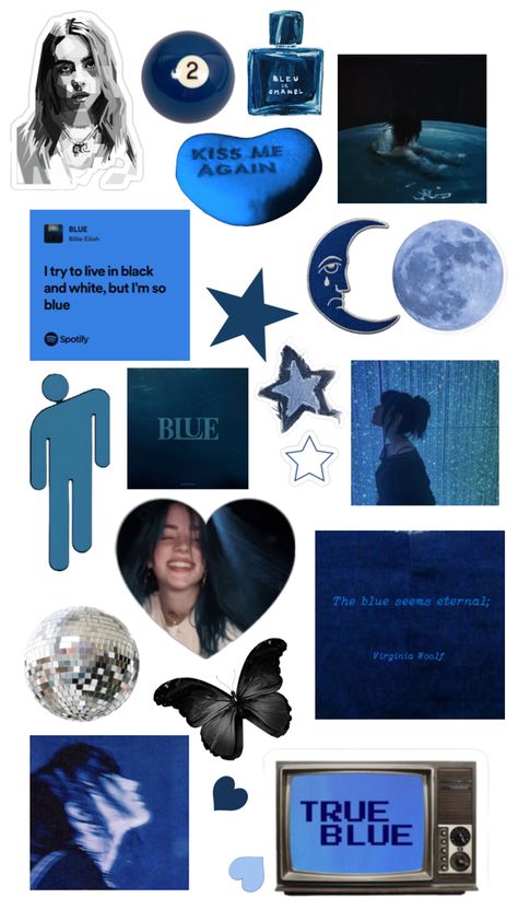 Virginia Woolf, True Blue, Kiss Me, Billie Eilish, Black And White, Songs, Blue, Black