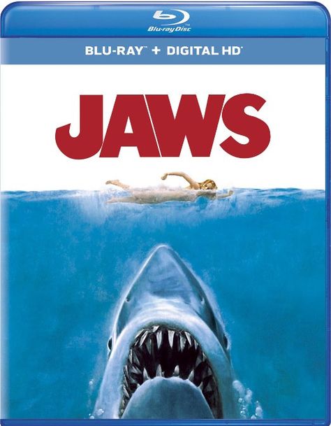 Jaws (Blu-ray + DIGITAL HD with UltraViolet) Jaws Movie Poster, Shark Poster, Hopper Art, Poster Flat, Keys Art, Cult Movies, White Sharks, Great White Shark, Canvas Projects