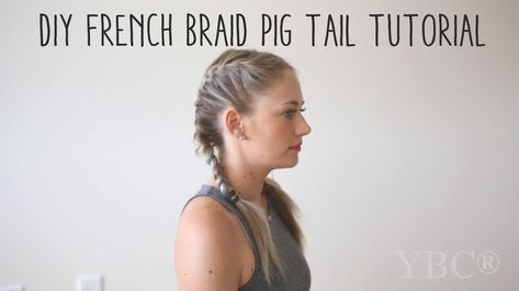 Pig Tail French Braids, Pigtail Tutorial, Tail Tutorial, Braid Pigtails, Easy French Braid, French Braid Pigtails, Workout Hair, Braided Hairstyles For School, French Braids Tutorial