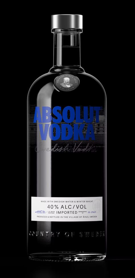 Absolut Vodka Bottle Gets Redesign | Packaging World Absolut Black, Vodka Distillery, Vodka Packaging, Cheap Vodka, Packaging World, Cocktail Drinks Alcoholic, Vodka Brands, Premium Vodka, Brand Words