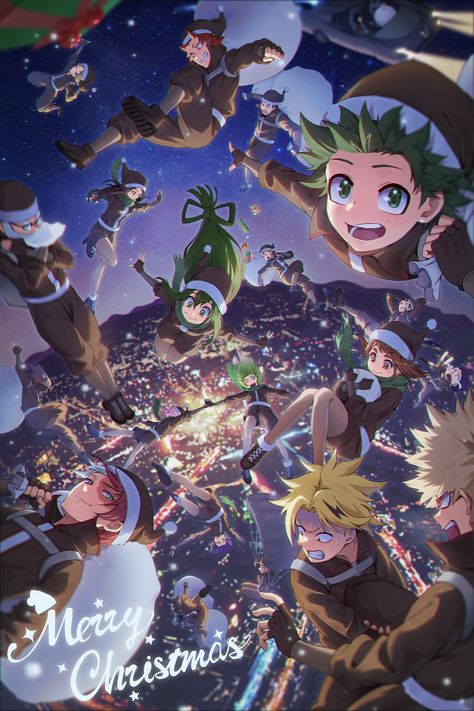 Mha Christmas Official Art, Christmas Mha, Duck Detective, Mha Christmas, Christmas Phone Backgrounds, Christmas Anime, Upcoming Anime, Academia Wallpaper, Anime Christmas