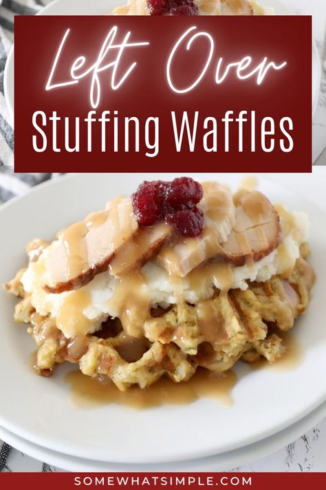 Leftover Stuffing Waffles Recipe. Leftover Stuffing Waffles Recipe, Leftover Stuffing Waffles, Stuffing Waffles, Leftover Stuffing Recipes, Dinner Waffles, Leftover Thanksgiving Turkey Recipes, Leftover Stuffing, Thanksgiving Sandwich, Thanksgiving Leftover Recipes