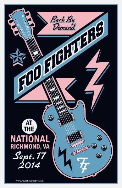 . Foo Fighters Poster, Foo Fighters Concert, Apartment Posters, Concert Poster Design, Music Concert Posters, Indie Clothing, Band Poster, Gig Poster, Musica Rock