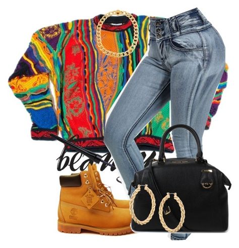 "Untitled #85" by jaziscomplex ❤ liked on Polyvore featuring COOGI, Timberland, Michael Kors, Kenneth Cole and ASOS Coogi Sweater Outfit, Coogi Outfit, Bill Cosby Sweater, Old Skool Outfit, Birthday Party Outfit Women, 80s Fashion Women, 90s Fancy Dress, Fashion Over The Decades, 90s Fashion Party