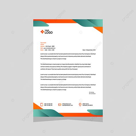 Corporate Letterhead Design, Company Letterhead Template, Professional Letterhead, Company Letterhead, Modern Presentation, Company Design, Header Design, Newsletter Template, Letterhead Template