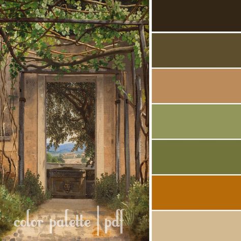 Sicilian Color Palette, Hobbit Color Palette, Italy Color Palette, Italian Color Palette, Tuscan Color Palette, Tuscan Colors, Colour Pallets, Summer Color Palette, Italian Home