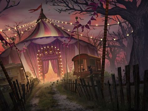 Scary Circus, Haunted Circus, Circus Wallpaper, Circus Background, Witch Lighting, Haunted Carnival, Creepy Circus, Interactive Website, Circus Aesthetic