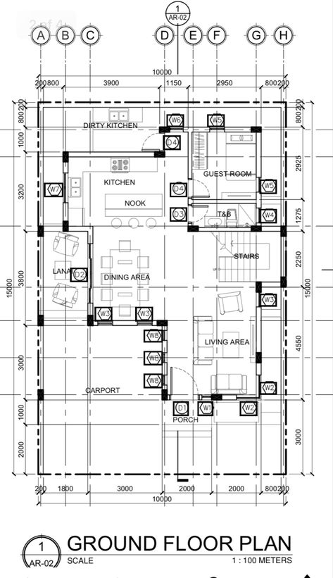 Revit Tutorial Architecture, Boutique Hotel Design Architecture, Drawing Structure, Autocad Plan, Foundation Plan, Hotel Design Architecture, Simple Floor Plans, Boutique Hotels Design, Architecture Drawing Presentation