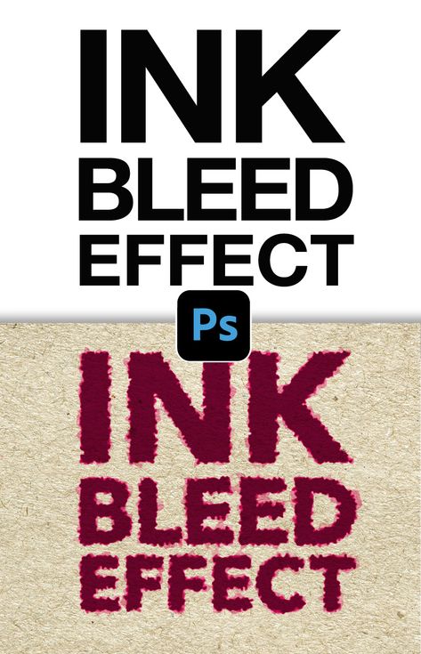 Ink Bleed Effect, Photoshop Training, Ink Bleed, Photoshop Video Tutorials, Photoshop Tutorial Typography, Adobe Photoshop Tutorial, Photoshop Techniques, Photoshop Video, Photoshop Effects