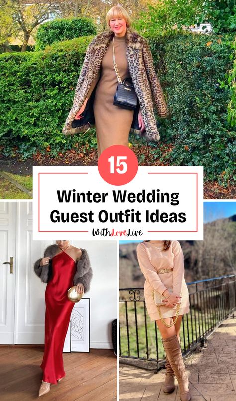 ❄️ Looking for the perfect outfit for a winter wedding? Our latest guide features stunning looks that will keep you warm and stylish. From cozy wraps to elegant dresses, find inspiration for every winter celebration. 💃 Don’t forget to save this pin for your outfit planning! Dress Cover Up Formal Winter, Winter Wedding Reception Outfit Guest, Dress And Coat Outfit Wedding, Formal Dress Coat, Winter Outfits For Wedding Guest, Coat With Formal Dress, Womens Winter Wedding Guest Outfit, December Wedding Outfit Guest, Winter Wedding Guest Outfit With Boots