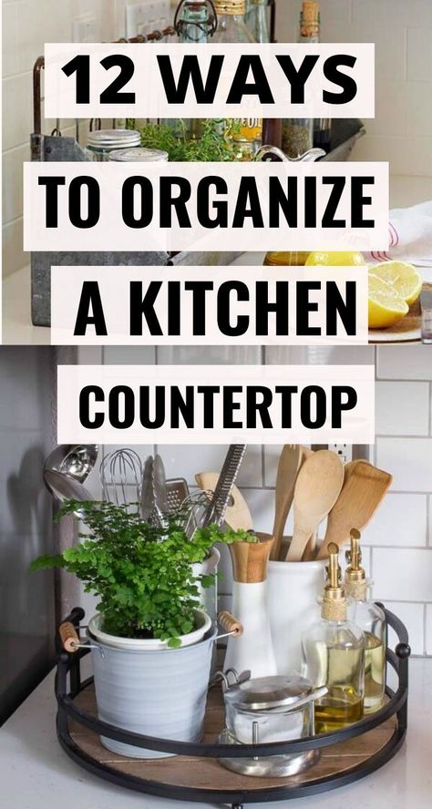 Organize A Kitchen, Kitchen Countertop Organization, Kitchen Countertop Decor, Kitchen Ikea, Countertop Organization, Countertop Decor, Small Kitchen Organization, Kitchen Counter Top, Kitchen Organization Pantry