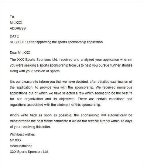 FREE 8+ Sponsorship Letter Templates in MS Word | PDF Sponsorship Thank You Letter, Sponsorship Proposal Letters, Sports Sponsorship Letter, Sponsorship Letter Template, Application Letter For Teacher, Sponsorship Levels Nonprofit, Sponsorship Letter, Authorization Letter Sample For Claim, Sponsorship Proposal