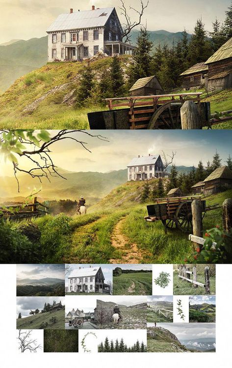 Matte Painting Ideas, Matte Painting Photoshop Ideas, Mattepainting Photoshop, Matte Painting Photoshop, Matt Painting, Cool Photoshop, Retouching Photoshop, Photoshop Collage, Photoshop Images