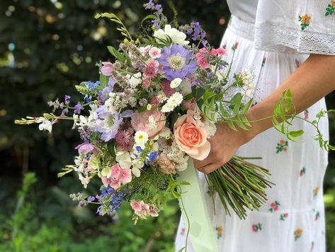 Blushing Bride Bouquet, Wild Rose Bouquet, Farm Flower Bouquet, Fairytale Bouquet, Garden Bridal Bouquet, Whimsical Wedding Bouquet, Lilac Wedding Flowers, Pastel Bridal Bouquet, Hydrangea Bridal Bouquet