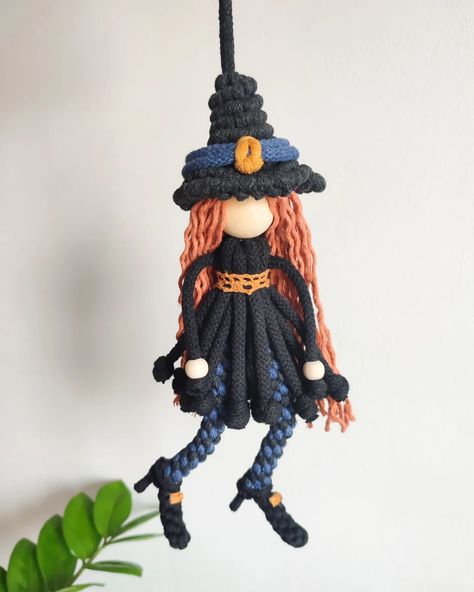 The macrame witch is the first Halloween decoration I made for the upcoming Halloween 2024 🎃👻🕸️ On my Etsy you will find both a tutorial for the witch and 2 ready-made macrame witches 🧙🏽‍♀️🖤 ~~~ I would be very pleased if you visited my Etsy 🤗 __________ #macramewitch #witch #halloweenseason #halloweenwitch #macrameforhalloween #spookyseason #walldecor #etsyhunter #etsyhandmade #etsyusa Macrame Witch, Halloween 2024, First Halloween, The Witch, Halloween Decoration, Halloween Season, Halloween Witch, Ready Made, Etsy Handmade