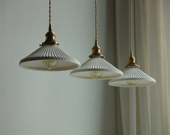 Three Pendant Lights, Lighting Farmhouse, Chandelier Industrial, Star Pendant Lighting, Lampe Art Deco, Ceramic Pendant Light, Brass Ceiling Light, Lamp Chandelier, Brass Ceiling