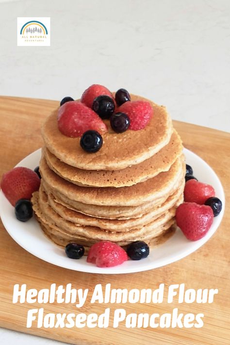 Heart healthy and delicious sugar free homemade pancake recipe! Flaxseed Pancakes, Flax Seed Pancakes, Homemade Pancake Recipe, Pancake Recipe Buttermilk, Pancakes From Scratch, Flax Seed Recipes, Homemade Pancakes, Flaxseed, Healthy Delicious