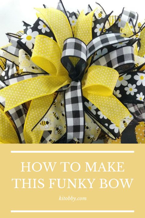 Bows For Door Hangers How To Make, How To Make A Farmhouse Bow, Ribbon Bows Diy Step By Step, Stacked Bows Diy, Funky Bows How To Make, How To Make Bows Videos, How To Make A Large Bow With Wire Ribbon, How To Make A Bow Without Wired Ribbon, Bow Making Tutorials Videos