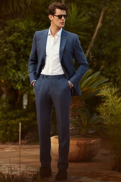 Top 10 Summer Outfits All Men Should Master Men Wedding Attire Guest, Wedding Guest Men, Formal Wedding Guest Attire, Wedding Guest Suits, Summer Suits Men, Formal Wedding Attire, Men's Wedding Outfit, Dress Code Wedding, Mens Summer Outfits