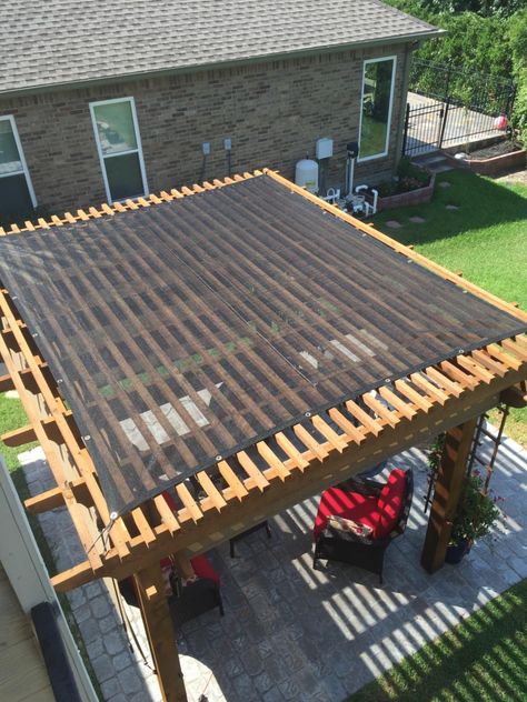 Amazon.com: MP Heavy Duty Shade Mesh Tarp: Sports & Outdoors Backyard Shade, Patio Shade, Backyard Pergola, Back Porch Ideas, Diy Deck, Pergola Plans, Pergola Patio, Deck Ideas, Pergola Designs