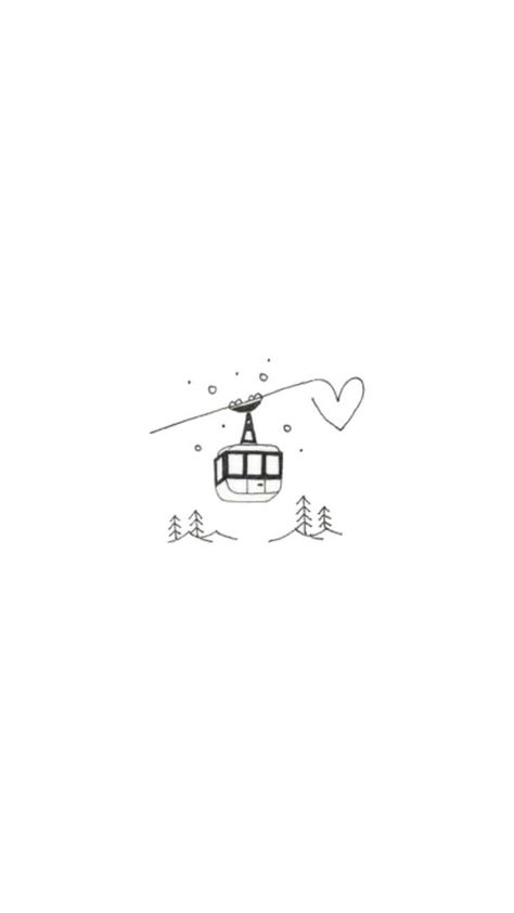 Breckenridge Tattoo, Passport Drawing Art, Christmas Icon Instagram, Skiing Wallpaper, Ski Drawing, Drawing Minimalist Art, Icon Instagram Highlight, Travel Tattoo Ideas, Snow Illustration