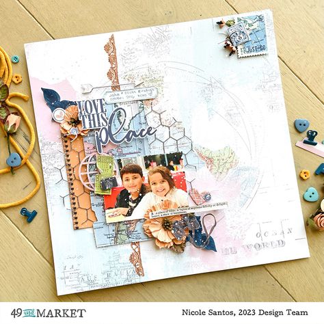 Class Layout, 2023 Scrapbook, Natures Bounty, 49 Market, Scrapbook Gallery, Scrapbooking Layouts Travel, 49 And Market, Scrapbook Design Layout, Travel Scrapbook Pages