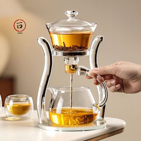 Tea Store Design, Tea Sets Modern, Gifts For Graduation, Home Wet Bar, Glass Tea Set, Tea Brewer, Blooming Tea, Teapot Set, Tea Store