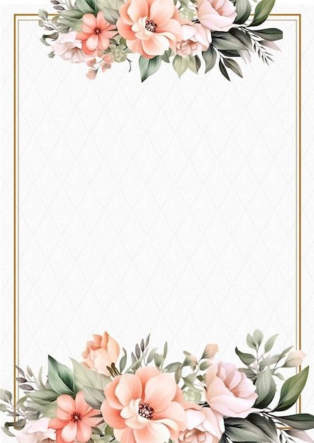 Vector peach pink and white invitation b... | Premium Vector #Freepik #vector #flower-green #flower-vintage #art-flower #floral-vintage White Invitation Background, Bouquet Watercolor Painting, Flor Vector, Watercolor Flower Invitation, Color Melon, Graphic Flowers, Vintage Floral Backgrounds, Bouquet Watercolor, White Invitation