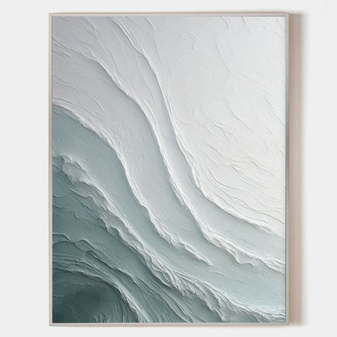 Plaster Art Texture Painting #SG234 Plaster Art Texture, Ocean Wave Painting, Wreath Wall Art, Wabi Sabi Art, Boat Decor, Contemporary Coastal, Wave Painting, Plaster Art, Art Texture